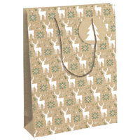 Clairefontaine Sac cadeau de Noël 'Lovely Home Green', large