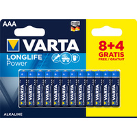 VARTA Pile alcaline Longlife Power, micro (AAA), pack éco