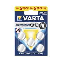 VARTA Pile bouton au lithium 'Electronics' CR2025, pack de 5