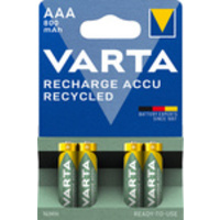 VARTA Pile NiMH 'RECHARGE ACCU Recycled', Micro AAA, 800 mAh