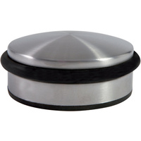 ALBA Butoir de porte, en acier, diamètre: 102 mm, argent