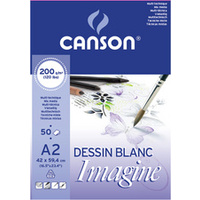 CANSON Bloc à dessin Imagine, format A3, 200 g/m2