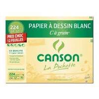 CANSON Papier à dessin 'C' à grain, 320 x 240 mm, 224 g/m2