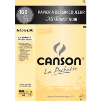 CANSON Papier à dessin couleur 'Mi-Teintes', format A3, noir
