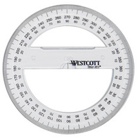 WESTCOTT Rapporteur circulaire 360 degrés, 100 mm