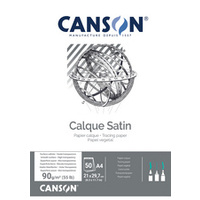 CANSON Bloc papier calque satin, A4, 90 g/m2