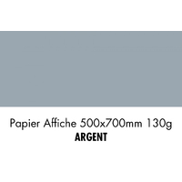 folia Papier de couleur, (L)500 x (H)700 mm, argent