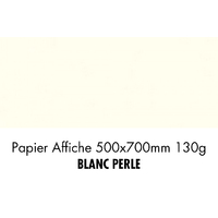 folia Papier de couleur, (L)500 x (H)700 mm, blanc perle