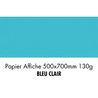 folia Papier de couleur, (L)500 x (H)700 mm, bleu ciel