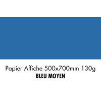 folia Papier de couleur, (L)500 x (H)700 mm, bleu moyen