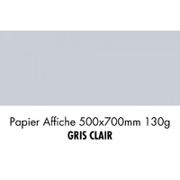 folia Papier de couleur, (L)500 x (H)700 mm, gris clair