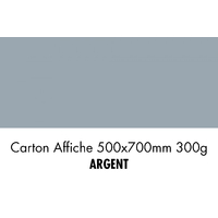 folia Carton de bricolage, (L)500 x (H)700 mm, argent mat