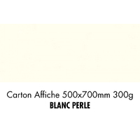 folia Carton de bricolage, (L)500 x (H)700 mm, blanc perle