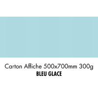 folia Carton de bricolage, (L)500 x (H)700 mm, bleu glace