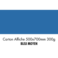 folia Carton de bricolage, (L)500 x (H)700 mm, bleu moyen