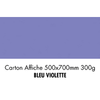 folia Carton de bricolage, (L)500 x (H)700 mm, bleu violette