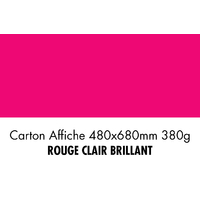 folia Carton pour affiches, (L)480 x (H)680 mm, rouge clair
