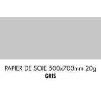 folia Papier de soie, (L)500 x (H)700mm, 20 g/m2, gris