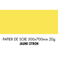 folia Papier de soie, (L)500 x (H)700mm, 20 g/m2, jaune
