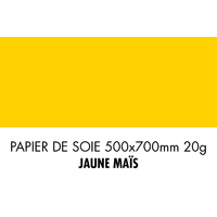 folia Papier de soie, (L)500 x (H)700mm, 20 g/m2, jaune mais