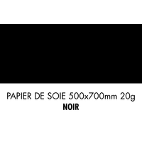 folia Papier de soie, (L)500 x (H)700mm, 20 g/m2, noir