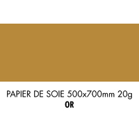 folia Papier de soie, (L)500 x (H)700mm, 20 g/m2, or