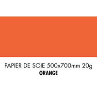 folia Papier de soie, (L)500 x (H)700mm, 20 g/m2, orange