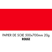 folia Papier de soie, (L)500 x (H)700mm, 20 g/m2, rouge