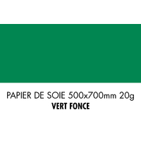 folia Papier de soie, (L)500 x (H)700mm, 20 g/m2, vert foncé