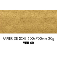 folia Papier de soie, (L)500 x (H)700 mm, 20 g/m2, vieil or