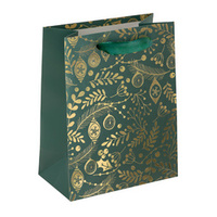 SAC CADEAU GOLDEN ON GREEN L180XP100XH230MM