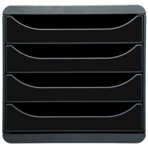 MODULE BIG-BOX 4 TIROIRS NOIR/NOIR BRILLANT