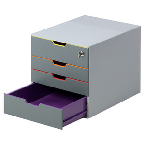MODULE VARICOLOR SAFE 4 TIROIRS CLE 1ER TIROIR GRIS/ASS
