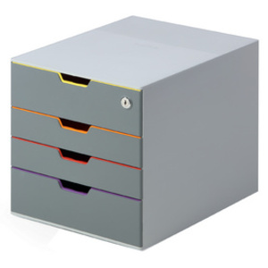 MODULE VARICOLOR SAFE 4 TIROIRS CLE 1ER TIROIR GRIS/ASS