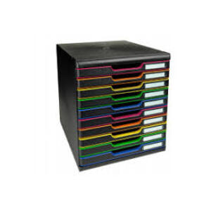 MODULE CLASS. MODULO A4 10 TIROIRS  NOIR/ARLEQUIN