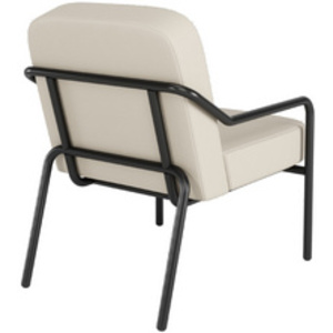 PAPERFLOW Fauteuil visiteur MEDSO RUND S, simili-cuir, crème