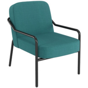 PAPERFLOW Fauteuil visiteur MEDSO RUND M, tissu, bleu