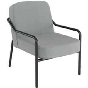 PAPERFLOW Fauteuil visiteur MEDSO RUND M, tissu, gris