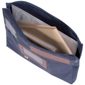 ALBA Sac navette 'POCSOU B' avec soufflet, polyester, bleu