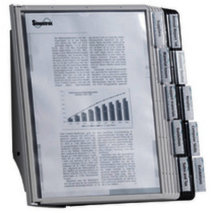 PUPITRE A PIVOT MURAL 10 POCHES  5 ROUGE +5 NOIR DURABLE