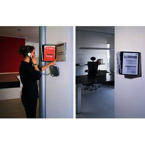 PUPITRE A PIVOT MURAL 10 POCHES  5 ROUGE +5 NOIR DURABLE