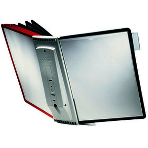 PUPITRE A PIVOT MURAL 10 POCHES  5 ROUGE +5 NOIR DURABLE