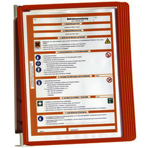 PUPITRE A PIVOT MURAL 5 POCHESA4 ORANGE TARIFOLD