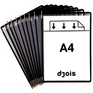 POCHE A PIVOT TARIFOLD NOIR   A4  OUVERTURE EN HAUT