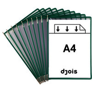 POCHE A PIVOT TARIFOLD VERT   A4  OUVERTURE EN HAUT