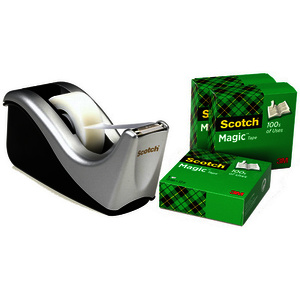 3M Scotch Dévidoir de table C60, garni, promotion, argent
