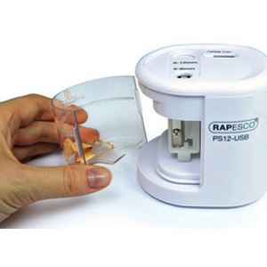 RAPESCO Taille-crayon électrique double PS12-USB, blanc