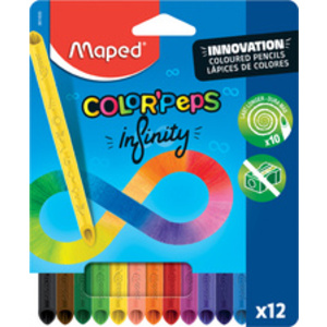 Maped Crayon de couleur COLOR'PEPS INFINITY, pochette de 12