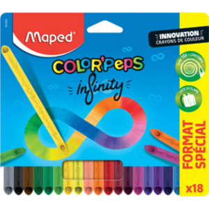 Maped Crayon de couleur COLOR'PEPS INFINITY, pochette de 18