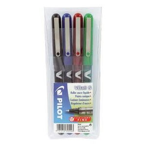 PILOT Stylo roller V Ball VB 5, étui de 4 stylos roller